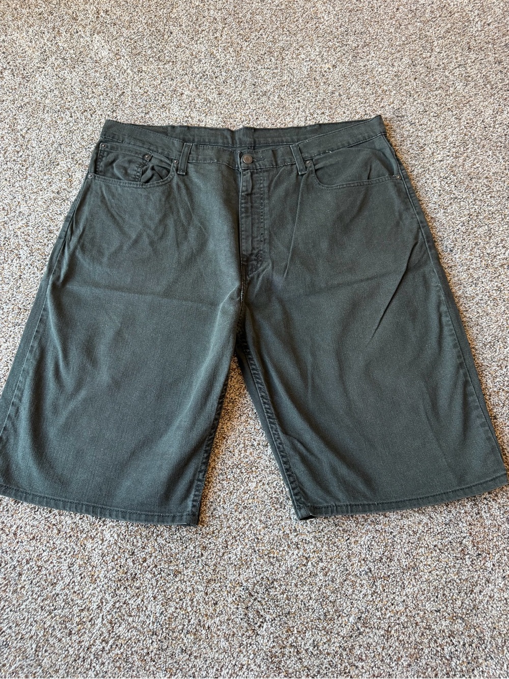 Levi's 569 Men's W40 Black Loose Straight Baggy Jorts Y2K Skater Denim Shorts